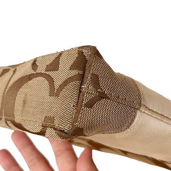 COACH Canvas Monogram Convertible Shoulder/Crossbody Bag - Picture 16 of 16